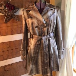 Snakeskin Print Trenchcoat